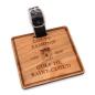 Preview: Bagtag aus Holz Logo gelasert