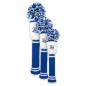 Preview: Pom-Pom-Headcover, weiß-blau
