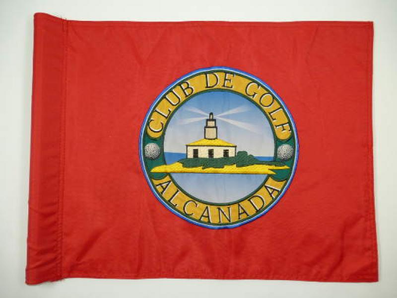 Lochfahne / Pin Flag, Club de Golf Alcanada, Mallorca, unsigniert