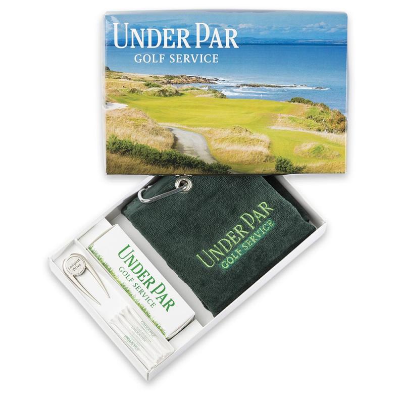 Tee-off-box für diverse Logoartikel