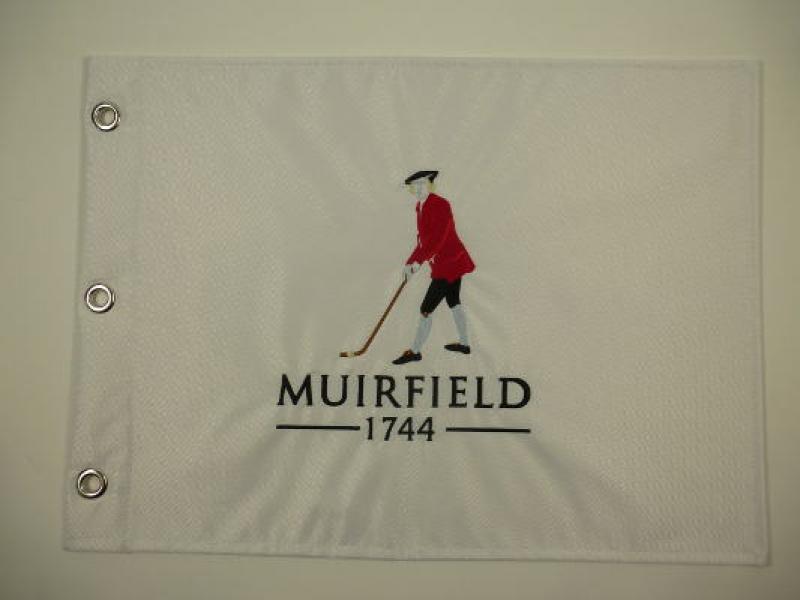 Lochfahne / Pin Flag, Muirfield Golf Club, unsigniert
