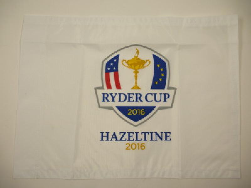 Lochfahne / Pinflag Ryder Cup 2016 in Hazeltine, unsigniert