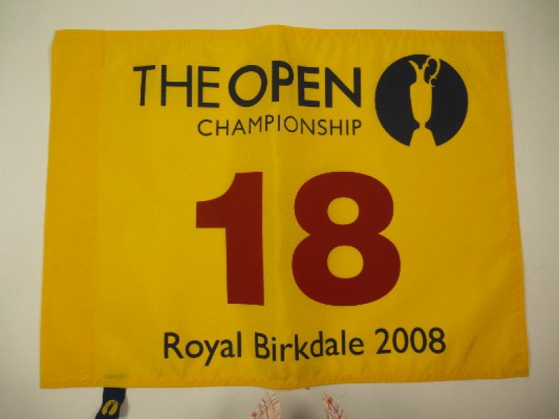 Lochfahne / Pin Flag, The Open, Royal Birkdale 2008, unsigniert